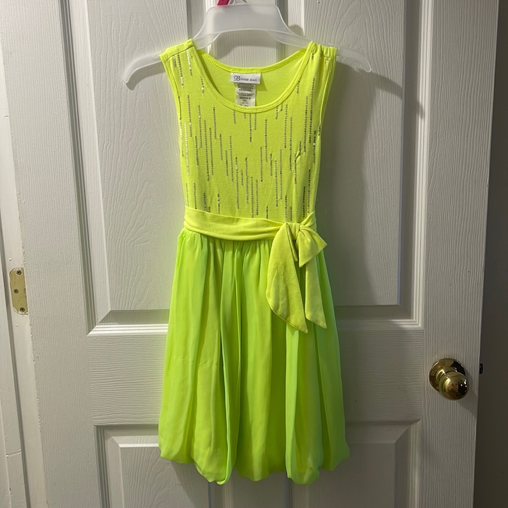 BONNIE JEAN NEON GIRLS DRESS